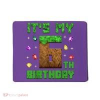 Birthday Boy It'S My 6th Birthday Gamer Pixel Number Mousepad thumb 0