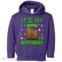 Birthday Boy It'S My 6th Birthday Gamer Pixel Number Toddler Hoodie thumb 0