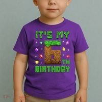 Birthday Boy It'S My 6th Birthday Gamer Pixel Number Toddler T-Shirt thumb 2