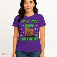 Birthday Boy It'S My 6th Birthday Gamer Pixel Number Women's T-Shirt thumb 4