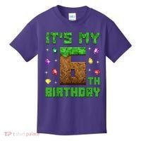 Birthday Boy It'S My 6th Birthday Gamer Pixel Number Kids T-Shirt thumb 0