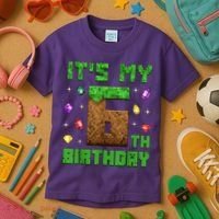Birthday Boy It'S My 6th Birthday Gamer Pixel Number Kids T-Shirt thumb 3
