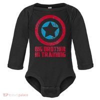 Big Brother In Training Big Bro Superhero Baby Long Sleeve Bodysuit thumb 0