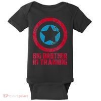 Big Brother In Training Big Bro Superhero Baby Bodysuit thumb 0