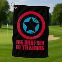 Big Brother In Training Big Bro Superhero Golf Towel thumb 1