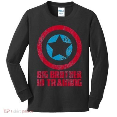 Big Brother In Training Big Bro Superhero Kids Long Sleeve Shirt
