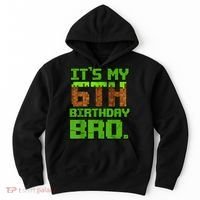 Birthday Boy It'S My 6th Birthday Gamer Pixel Number Hoodie thumb 0