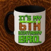 Birthday Boy It'S My 6th Birthday Gamer Pixel Number Coffee Mug thumb 2