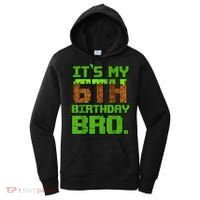 Birthday Boy It'S My 6th Birthday Gamer Pixel Number Women's Hoodie thumb 0