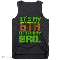 Birthday Boy It'S My 6th Birthday Gamer Pixel Number Tank Top thumb 0
