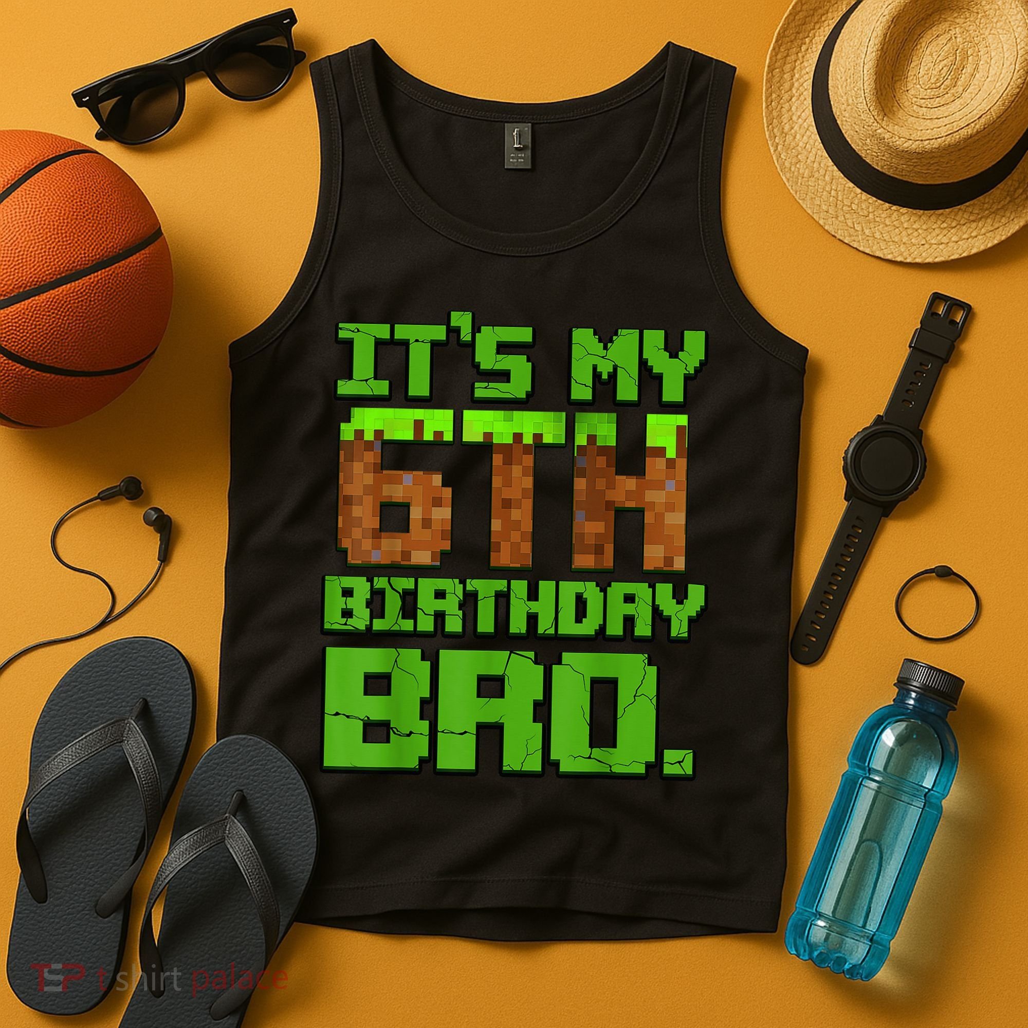 Birthday Boy It'S My 6th Birthday Gamer Pixel Number Tank Top