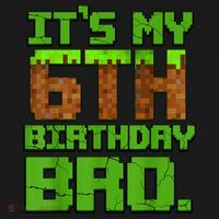 Birthday Boy It'S My 6th Birthday Gamer Pixel Number Kids Long Sleeve Shirt thumb 2