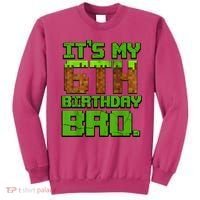 Birthday Boy It'S My 6th Birthday Gamer Pixel Number Sweatshirt thumb 0