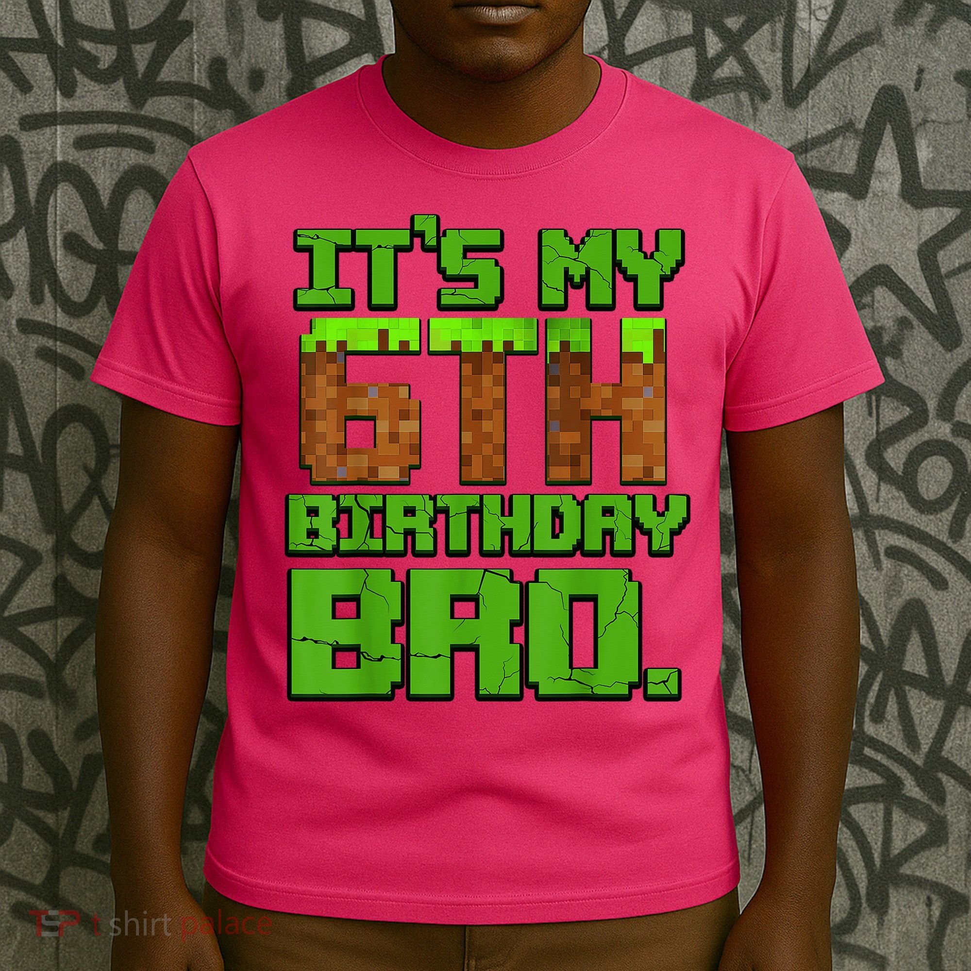 Birthday Boy It'S My 6th Birthday Gamer Pixel Number T-Shirt
