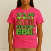 Birthday Boy It'S My 6th Birthday Gamer Pixel Number T-Shirt thumb 4