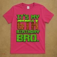 Birthday Boy It'S My 6th Birthday Gamer Pixel Number T-Shirt thumb 5