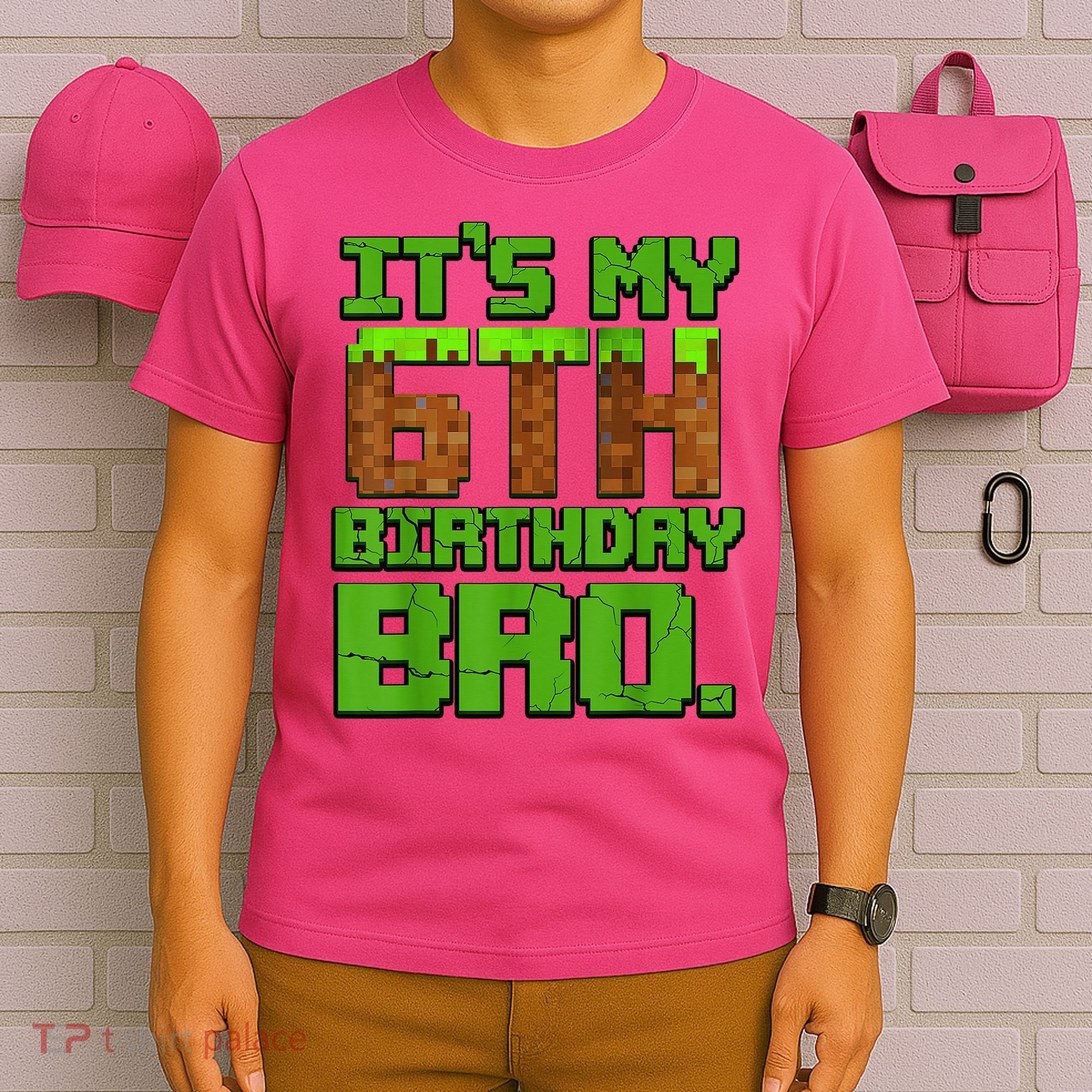 Birthday Boy It'S My 6th Birthday Gamer Pixel Number T-Shirt
