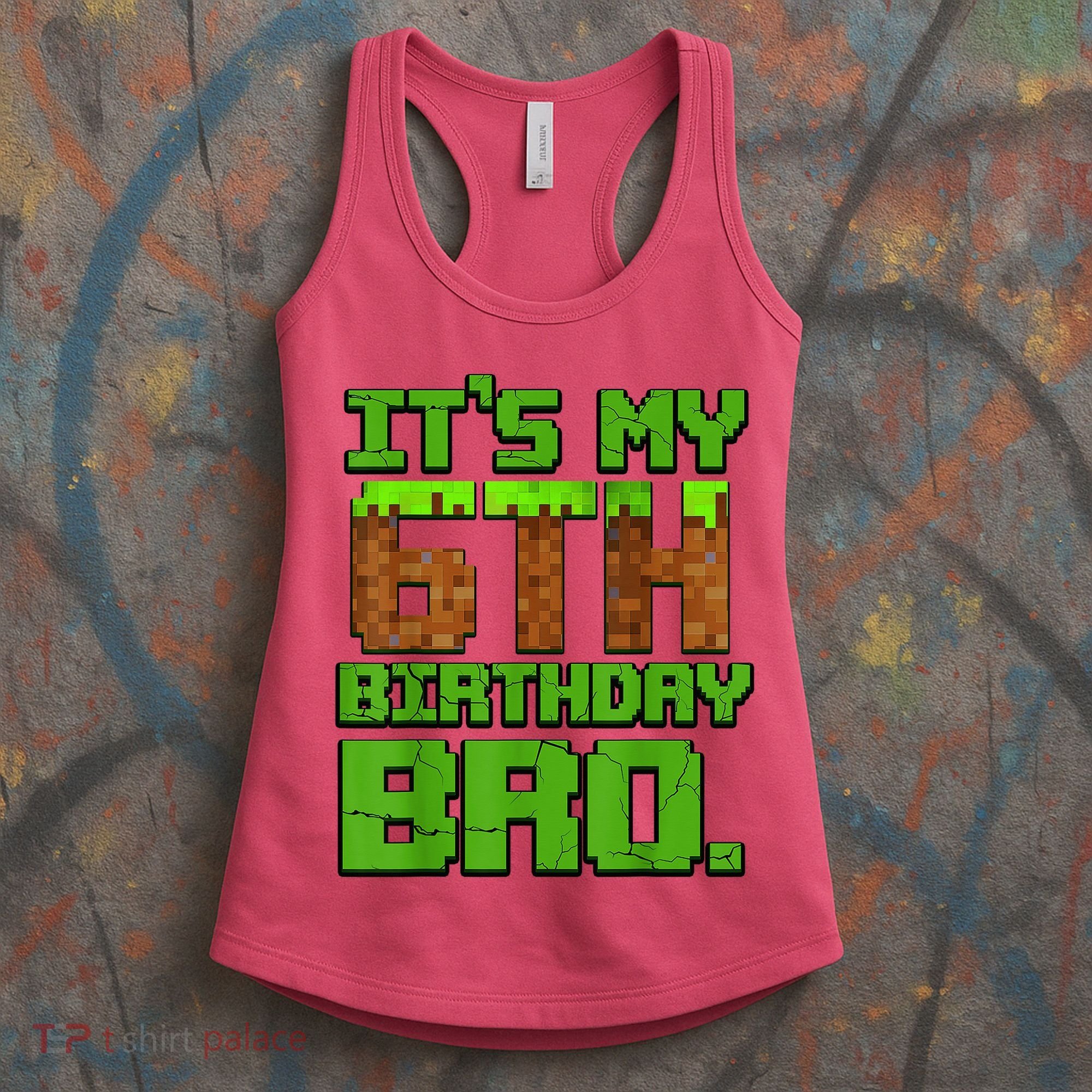 Birthday Boy It'S My 6th Birthday Gamer Pixel Number Women's Tank Top