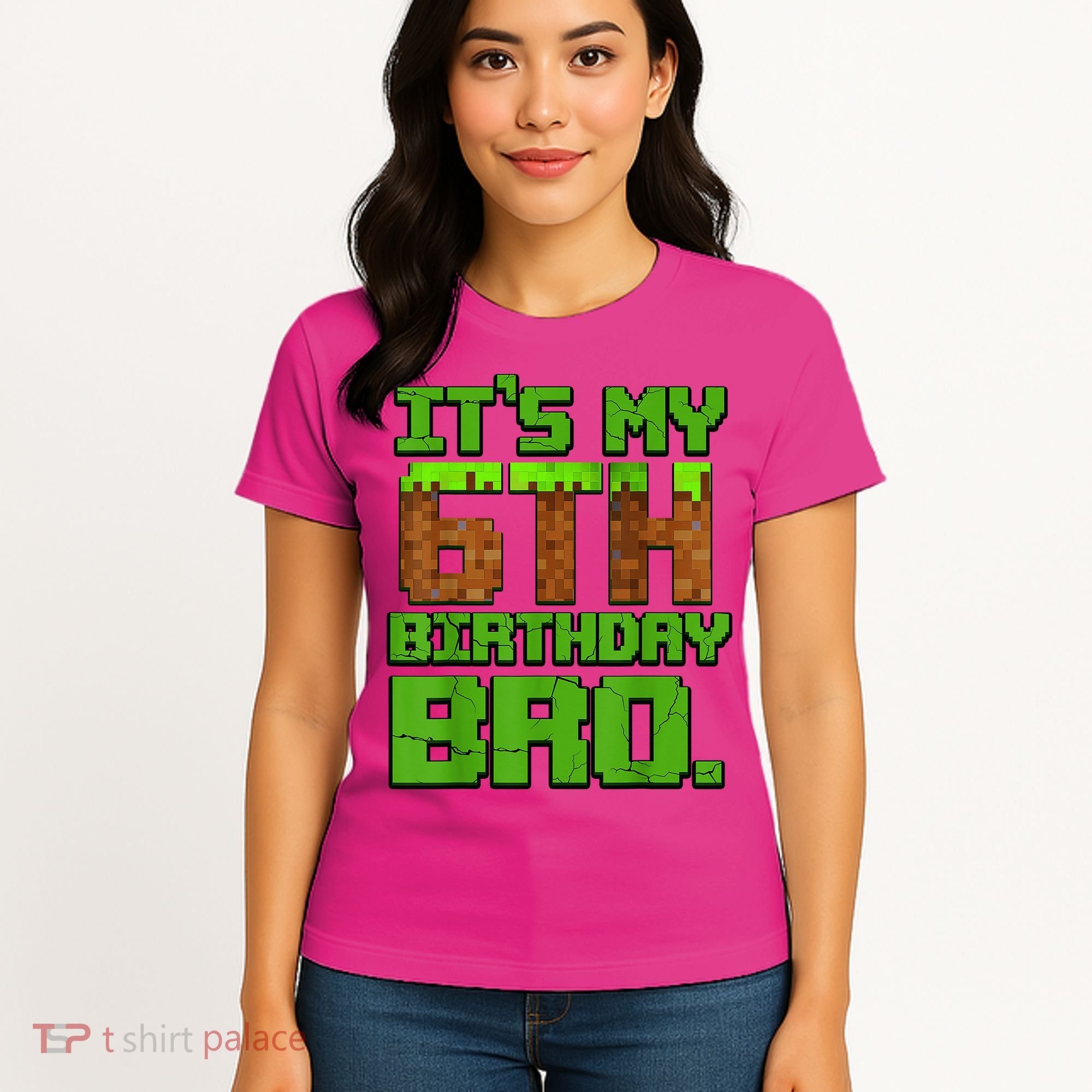 Birthday Boy It'S My 6th Birthday Gamer Pixel Number Women's T-Shirt