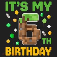 Birthday Boy It'S My 6th Birthday Gamer Pixel Number Women's Sweatshirt thumb 2