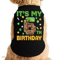 Birthday Boy It'S My 6th Birthday Gamer Pixel Number Doggie Tank thumb 0