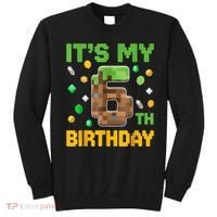 Birthday Boy It'S My 6th Birthday Gamer Pixel Number Sweatshirt thumb 0