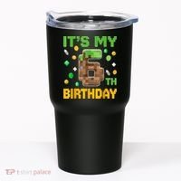 Birthday Boy It'S My 6th Birthday Gamer Pixel Number Tumbler thumb 0