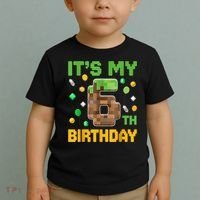 Birthday Boy It'S My 6th Birthday Gamer Pixel Number Toddler T-Shirt thumb 2