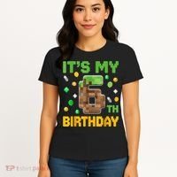 Birthday Boy It'S My 6th Birthday Gamer Pixel Number Women's T-Shirt thumb 4