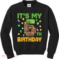Birthday Boy It'S My 6th Birthday Gamer Pixel Number Kids Sweatshirt thumb 0