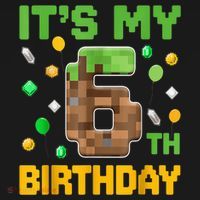 Birthday Boy It'S My 6th Birthday Gamer Pixel Number Kids Sweatshirt thumb 2