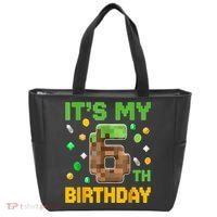 Birthday Boy It'S My 6th Birthday Gamer Pixel Number Tote Bag thumb 0