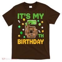 Birthday Boy It'S My 6th Birthday Gamer Pixel Number T-Shirt thumb 0