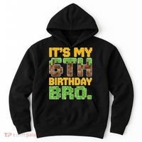 Birthday Boy It'S My 6th Birthday Gamer Pixel Number Hoodie thumb 0
