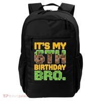 Birthday Boy It'S My 6th Birthday Gamer Pixel Number Backpack thumb 0