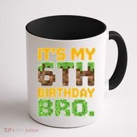 Birthday Boy It'S My 6th Birthday Gamer Pixel Number Coffee Mug thumb 1