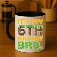 Birthday Boy It'S My 6th Birthday Gamer Pixel Number Coffee Mug thumb 4