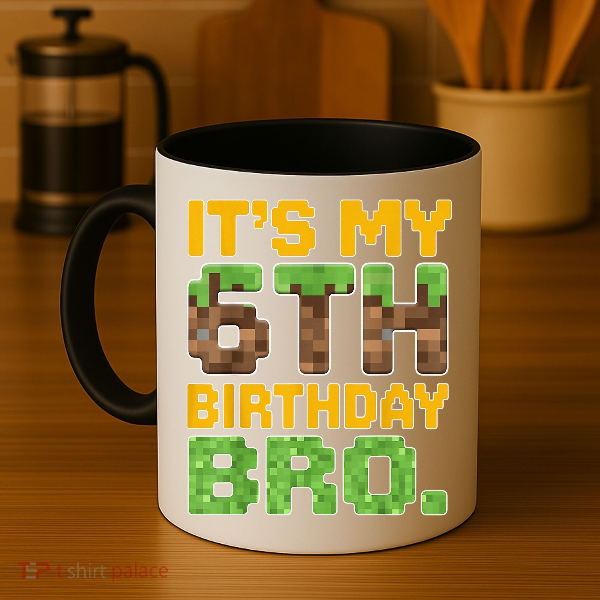 Birthday Boy It'S My 6th Birthday Gamer Pixel Number Coffee Mug