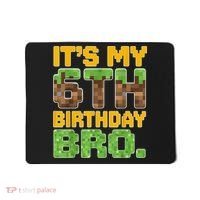 Birthday Boy It'S My 6th Birthday Gamer Pixel Number Mousepad thumb 0