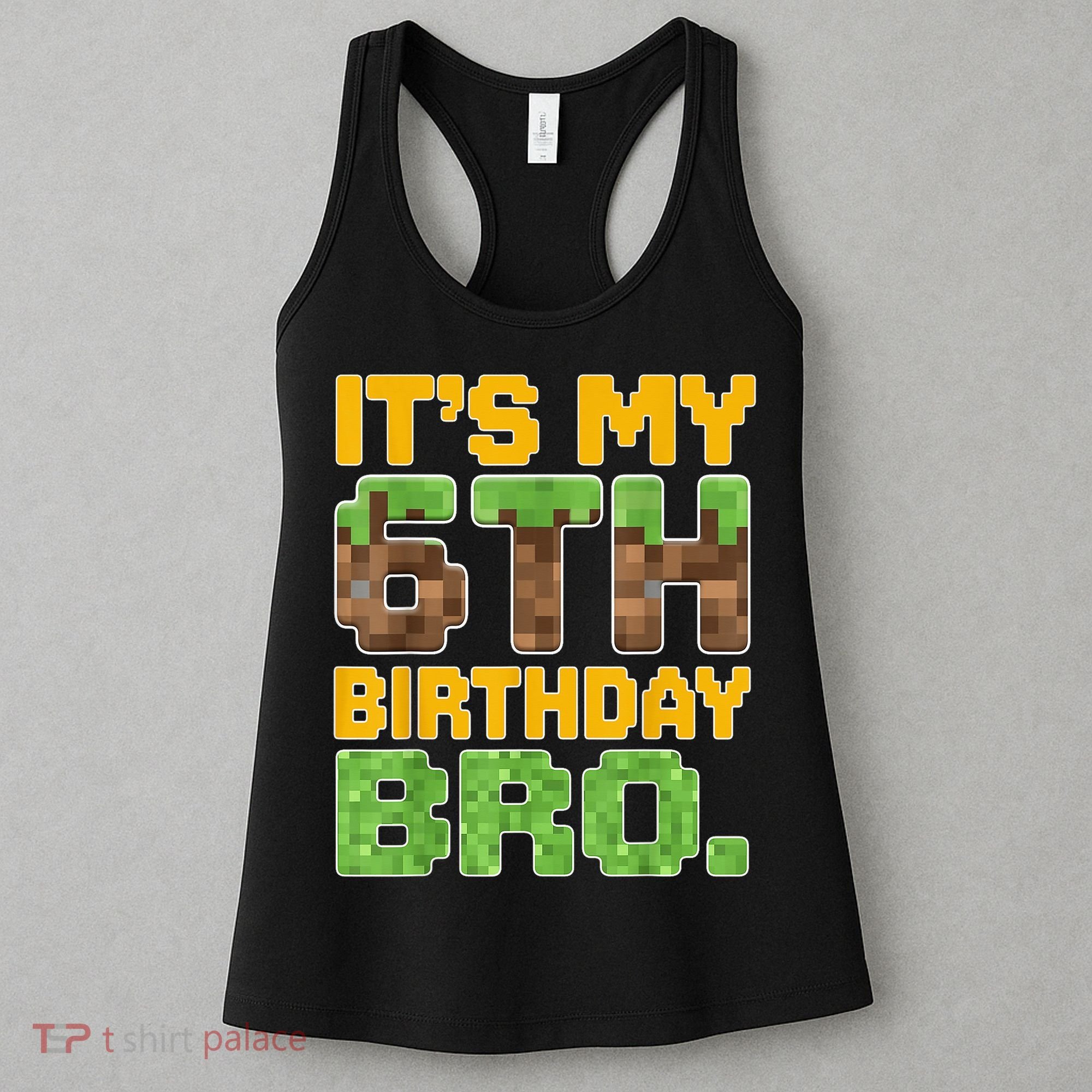 Birthday Boy It'S My 6th Birthday Gamer Pixel Number Women's Tank Top