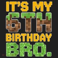 Birthday Boy It'S My 6th Birthday Gamer Pixel Number Golf Towel thumb 3