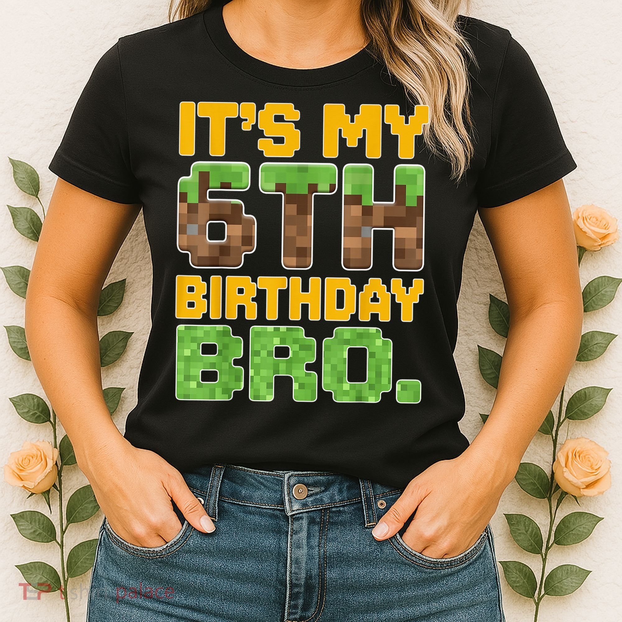 Birthday Boy It'S My 6th Birthday Gamer Pixel Number Women's T-Shirt