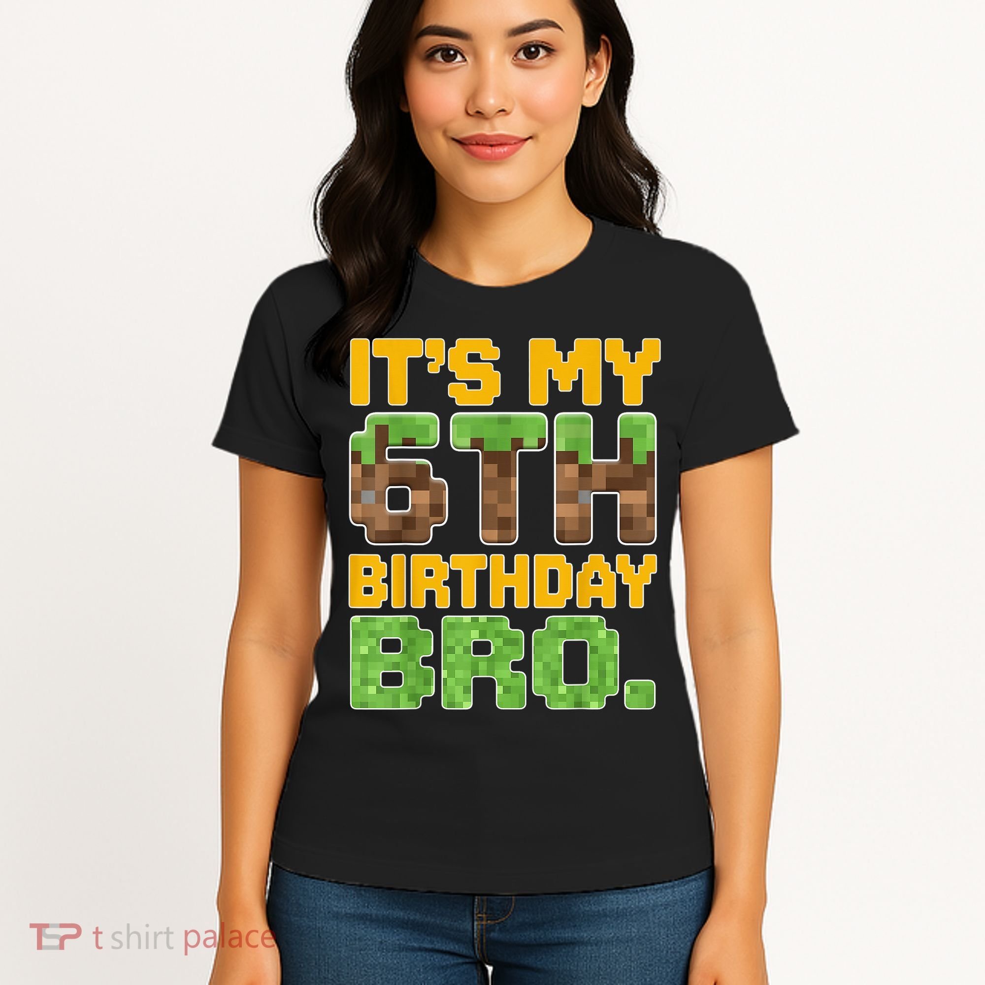 Birthday Boy It'S My 6th Birthday Gamer Pixel Number Women's T-Shirt