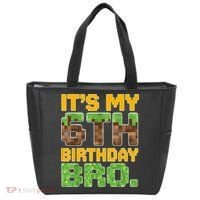 Birthday Boy It'S My 6th Birthday Gamer Pixel Number Tote Bag thumb 0