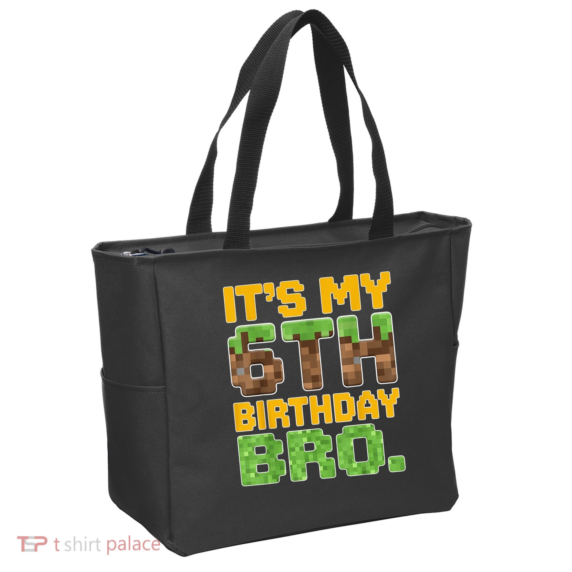 Birthday Boy It'S My 6th Birthday Gamer Pixel Number Tote Bag