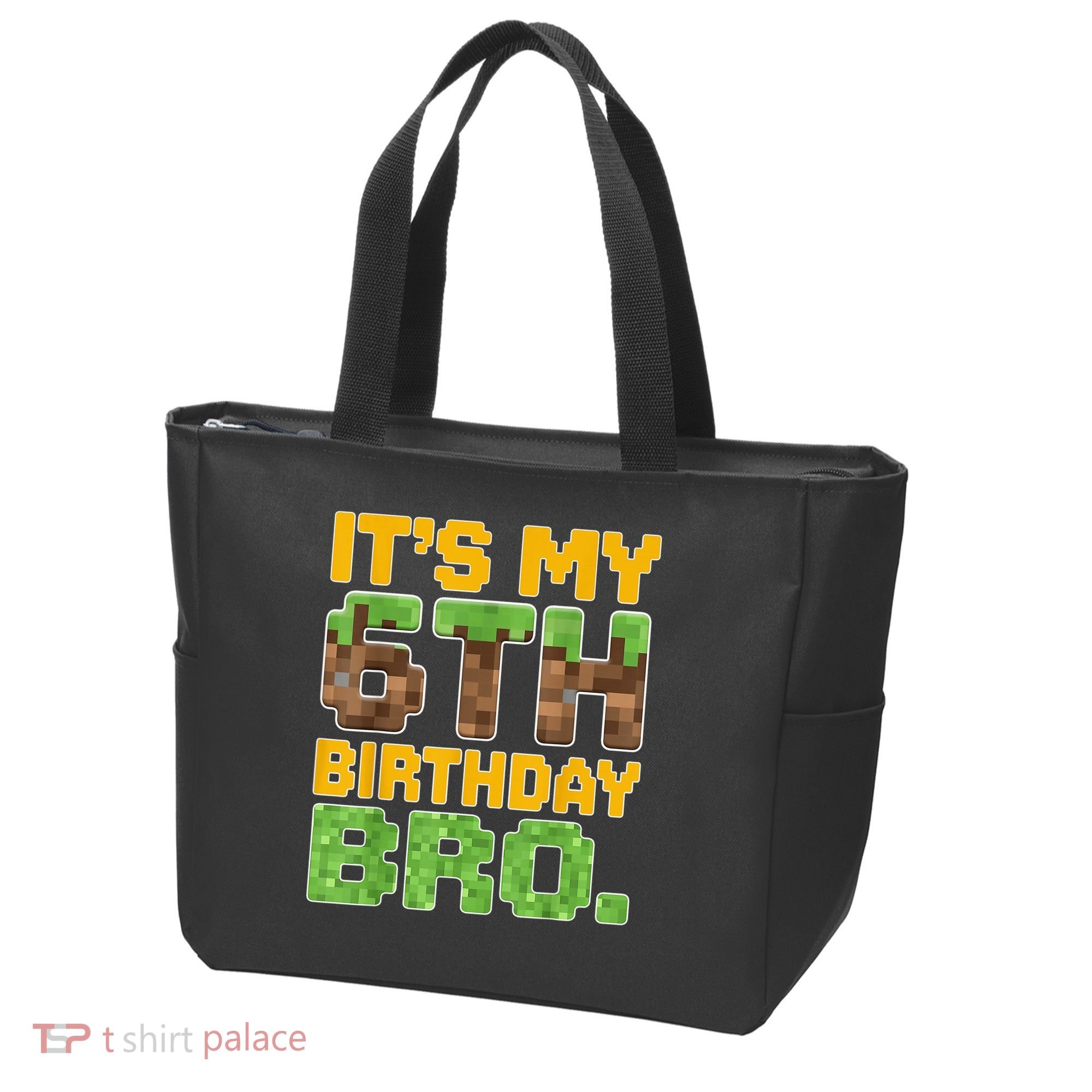 Birthday Boy It'S My 6th Birthday Gamer Pixel Number Tote Bag