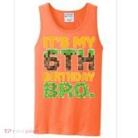 Birthday Boy It'S My 6th Birthday Gamer Pixel Number Tank Top thumb 0