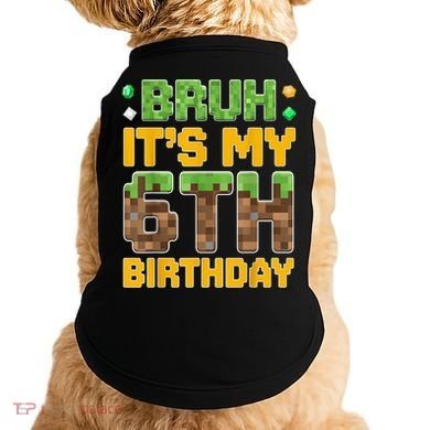 Birthday Boy It'S My 6th Birthday Video Game Pixel Doggie Tank