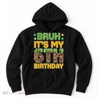 Birthday Boy It'S My 6th Birthday Video Game Pixel Hoodie thumb 0