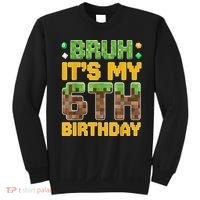 Birthday Boy It'S My 6th Birthday Video Game Pixel Sweatshirt thumb 0